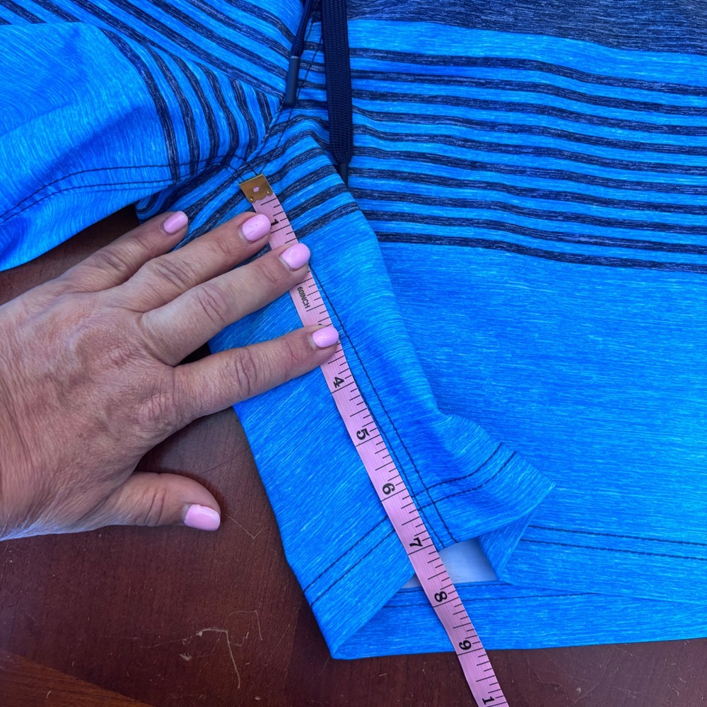 Hurley | Mens Medium | Striped Board Shorts | Blue Grey Swim Trunks | Liner - Picture 8 of 10